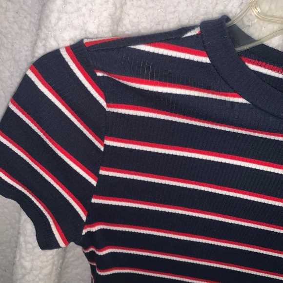 striped crop top - red white & blue - Picture 2 of 4